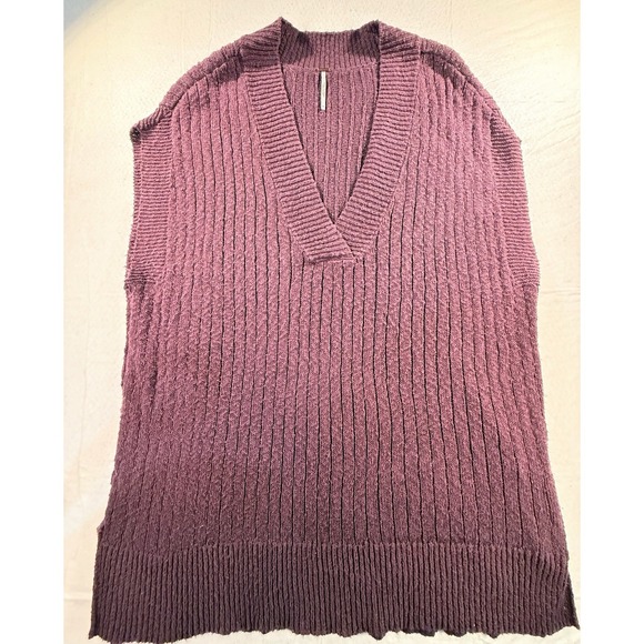 Free People Sweaters - Free People Beach Ocean Drive Sweater Set Combo Plum Purple Maroon Women Small